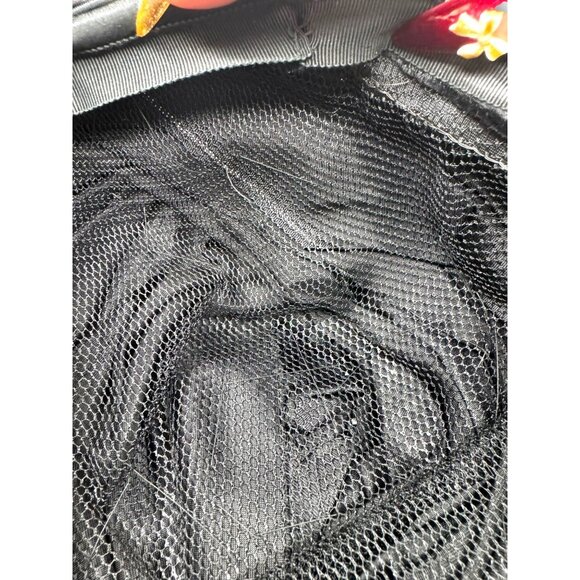 Vintage Bullock’s Wilshire Black Satin Turban Hat Wynshire Millinery - Picture 10 of 10